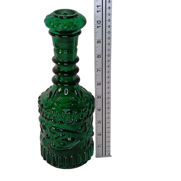 Vintage Jim Beam Kentucky Derby Glass Decanter 1968 Emerald Green With Stopper - Picture 10 of 11